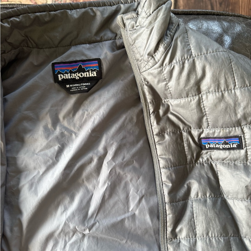 Patagonia Women’s long Quilted Gray Puffer Jacket